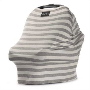 Milk Snob 5-in-1 Nursing & Car Seat Cover in Gray Stripe
